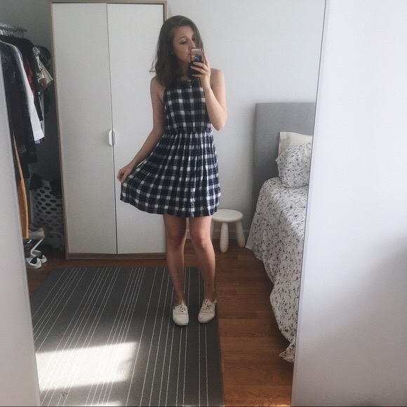 Forever 21 Dresses & Skirts - F21 Blue + White Plaid Dress